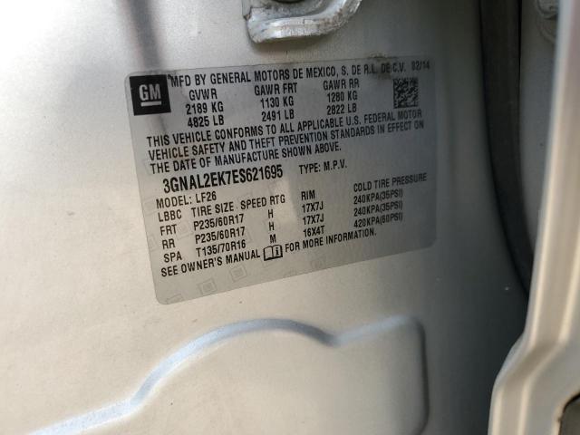 3GNAL2EK7ES621695 - 2014 CHEVROLET CAPTIVA LS 银色 照片 12