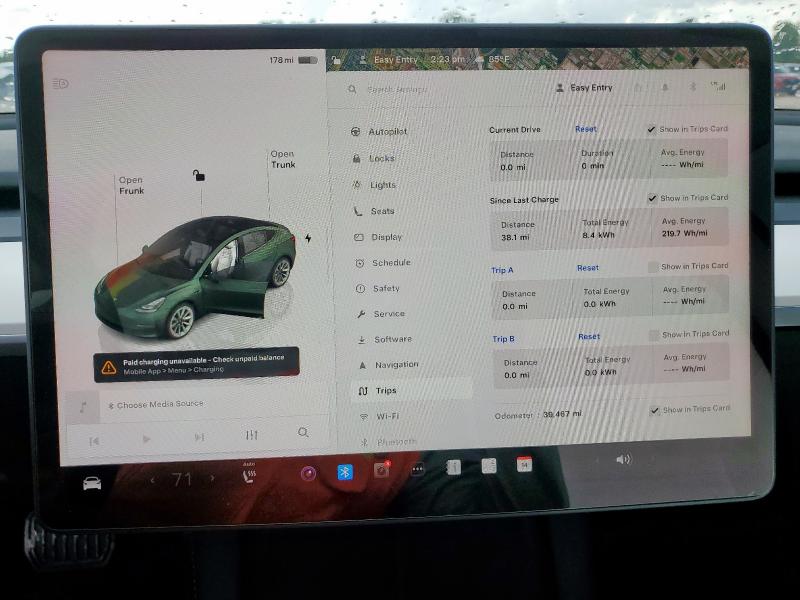 5YJ3E1EAXPF674433 - 2023 TESLA MODEL 3 Szary zdjęcie 9