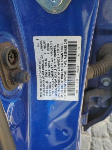 2HGFC2F55JH565696 - 2018 HONDA CIVIC LX 蓝色 照片 12