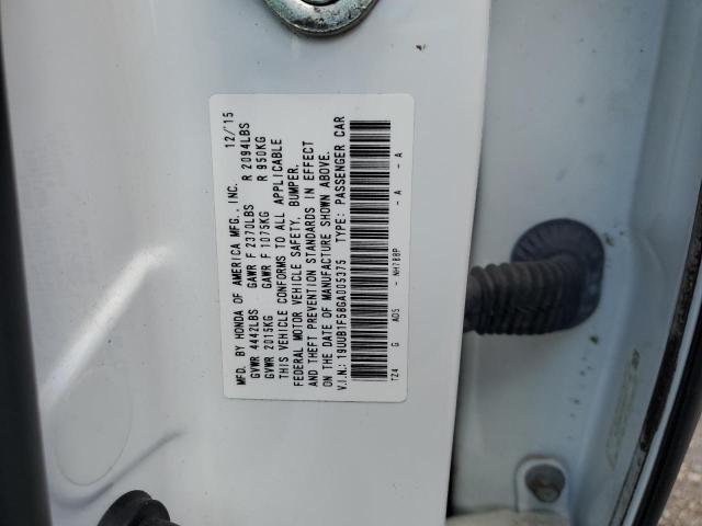 19UUB1F58GA005375 - 2016 ACURA TLX TECH WHITE photo 12