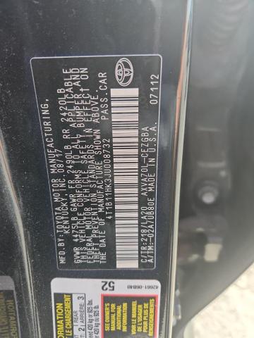 4T1B11HK3JU008732 - 2018 TOYOTA CAMRY L 黑色 照片 12