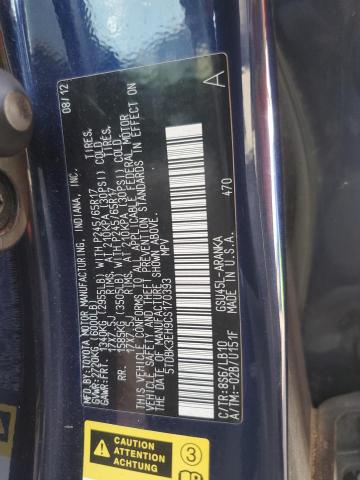 5TDBK3EH9CS170393 - 2012 TOYOTA HIGHLANDER BASE Синій фото 13