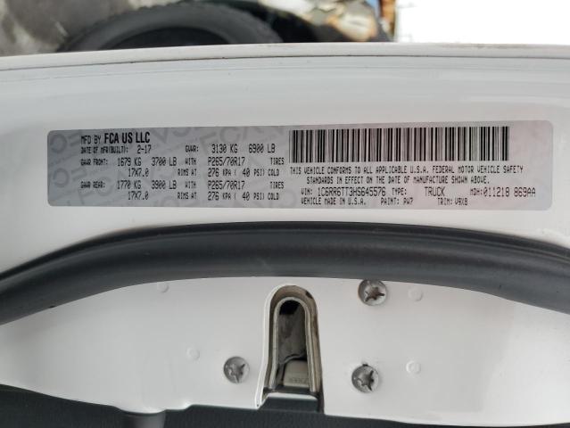 1C6RR6TT3HS645576 - 2017 RAM 1500 SLT WHITE photo 12