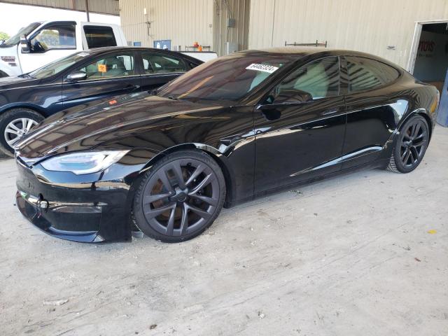 5YJSA1E54NF469262 - 2022 TESLA MODEL S შავი ფოტო 1