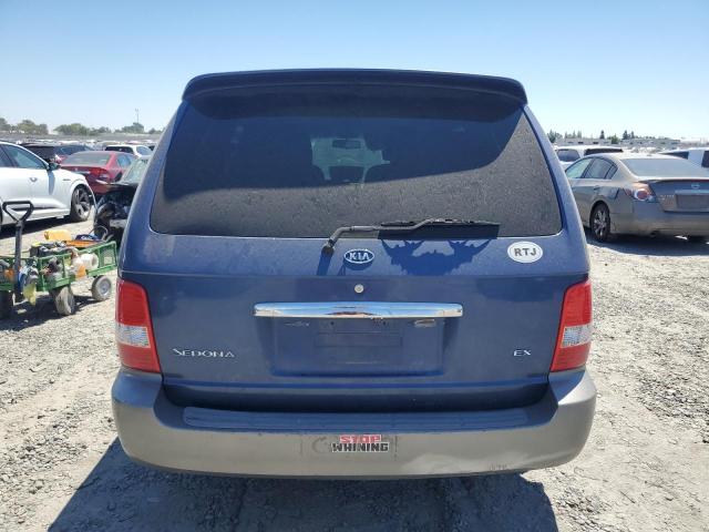 KNDUP131836385008 - 2003 KIA SEDONA EX BLUE photo 6