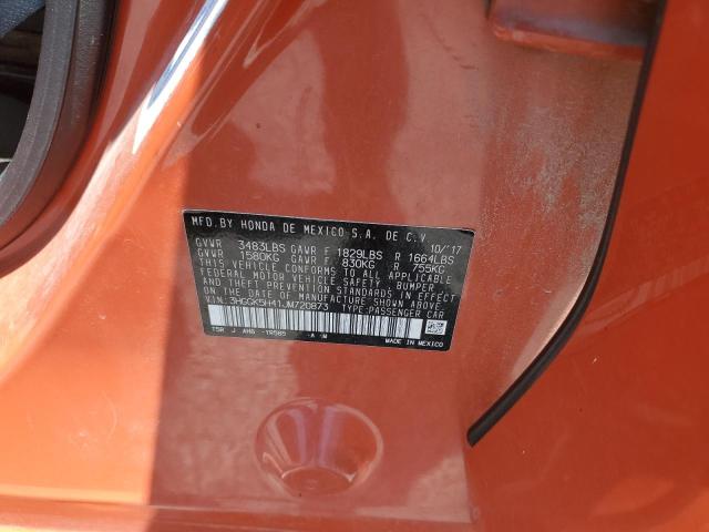 3HGGK5H41JM720873 - 2018 HONDA FIT LX ORANGE photo 12