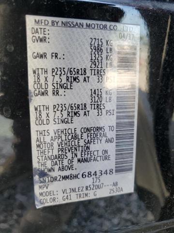 5N1DR2MM8HC684348 - 2017 NISSAN PATHFINDER S Qara foto 14