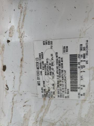 1FTYR44U45PA71147 - 2005 FORD RANGER SUPER CAB WHITE photo 12