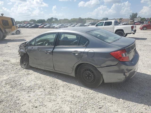 2HGFB2F57CH322221 - 2012 HONDA CIVIC LX GRAY photo 2