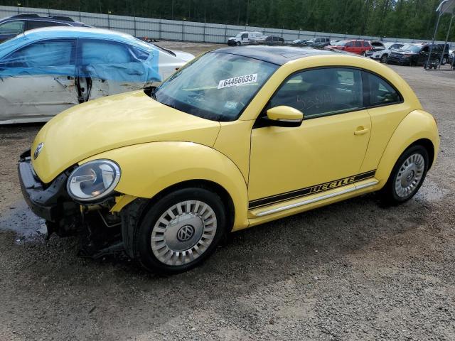 3VWJX7AT8EM633364 - 2014 VOLKSWAGEN BEETLE YELLOW photo 1