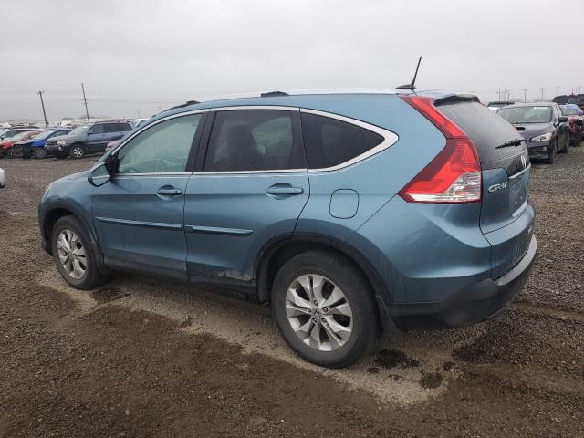 5J6RM4H7XEL103432 - 2014 HONDA CR-V EXL BLUE photo 2