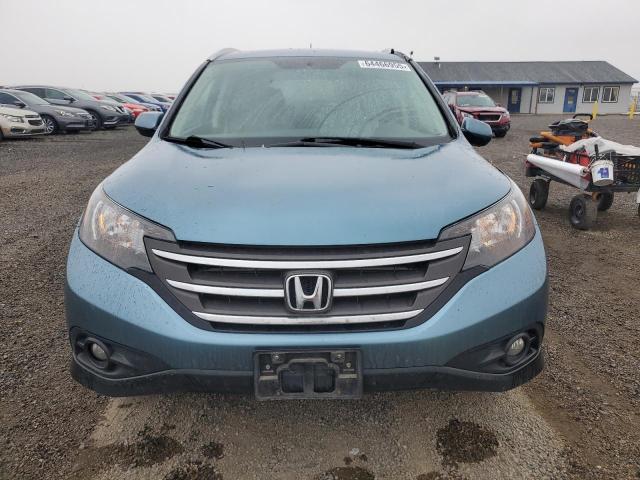 5J6RM4H7XEL103432 - 2014 HONDA CR-V EXL BLUE photo 5