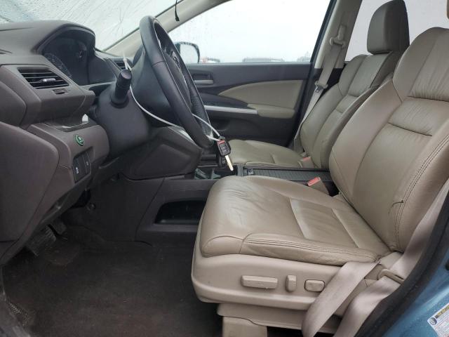 5J6RM4H7XEL103432 - 2014 HONDA CR-V EXL BLUE photo 7