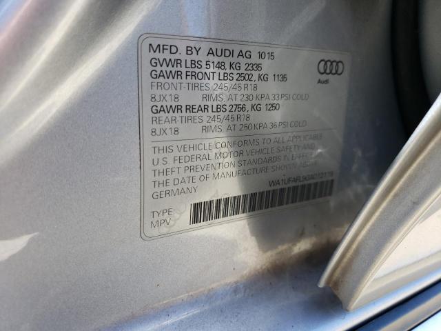 WA1UFAFL9GA012119 - 2016 AUDI A4 ALLROAD PREMIUM PLUS SILVER photo 12