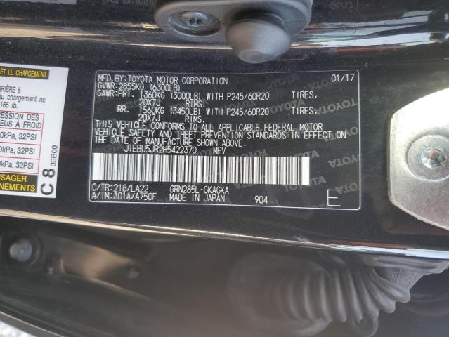 JTEBU5JR2H5422370 - 2017 TOYOTA 4RUNNER SR5/SR5 PREMIUM 黑色 照片 13