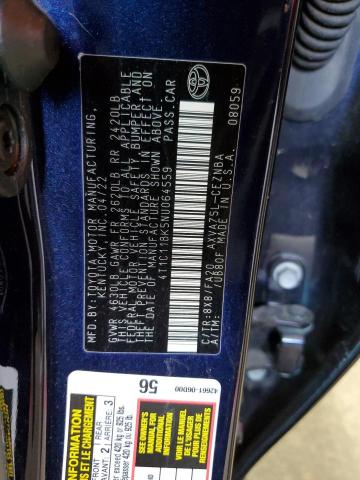 4T1C11BK5NU064559 - 2022 TOYOTA CAMRY LE BLUE photo 12