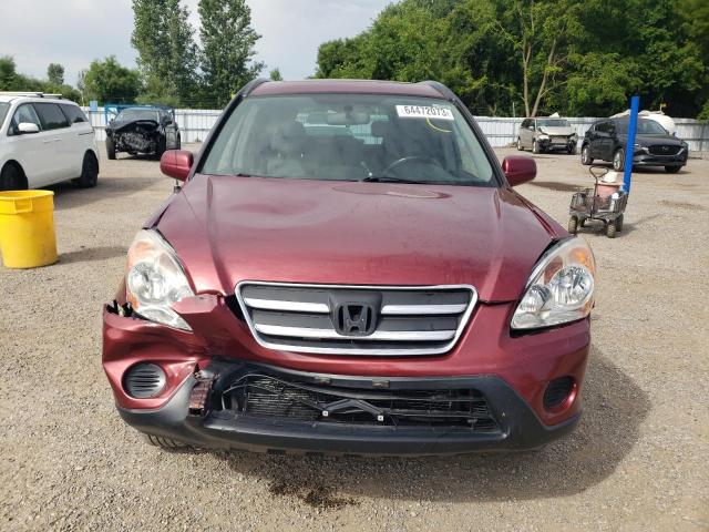 JHLRD78956C803727 - 2006 HONDA CR-V SE RED photo 5