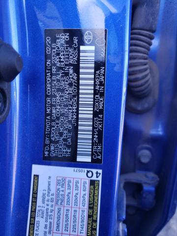 JTNKHMBX5L1077749 - 2020 TOYOTA C-HR XLE BLUE photo 12