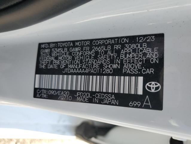 JTDAAAAA4PA011280 - 2023 TOYOTA MIRAI XLE WHITE photo 12