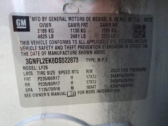 3GNFL2EK8DS522873 - 2013 CHEVROLET CAPTIVA LS 银色 照片 13