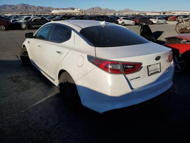 KNAGN4AD3F5083375 - 2015 KIA OPTIMA HYBRID WHITE photo 3