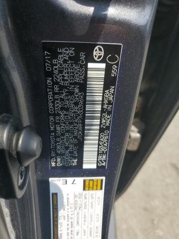 JTDKARFP7H3039693 - 2017 TOYOTA PRIUS PRIM CHARCOAL photo 12