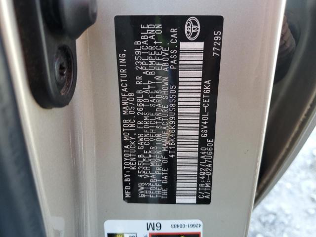 4T1BK46K99U585505 - 2009 TOYOTA CAMRY SE 金色 照片 13