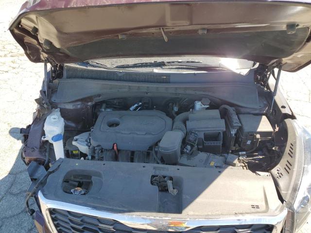 5XYPG4A30LG673783 - 2020 KIA SORENTO L BURGUNDY photo 12