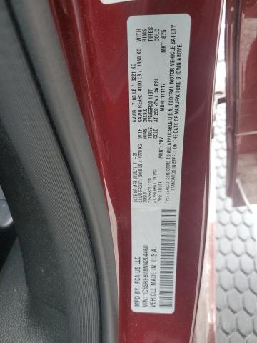 1C6SRFBT8NN204460 - 2022 RAM 1500 BIG HORN/LONE STAR MAROON photo 12