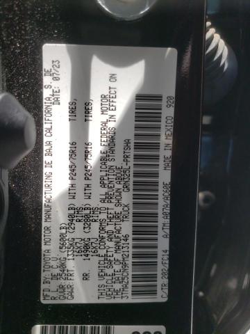 3TMAZ5CN9PM213146 - 2023 TOYOTA TACOMA DOUBLE CAB BLACK photo 12