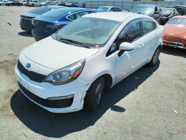 KNADM4A32G6681305 - 2016 KIA RIO LX WHITE photo 1