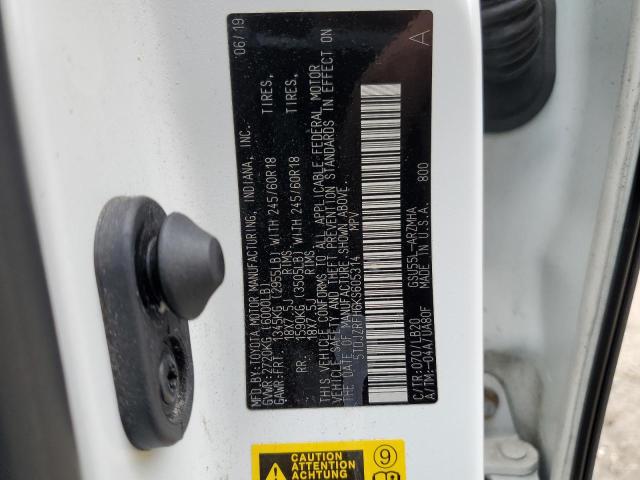 5TDJZRFH6KS605314 - 2019 TOYOTA HIGHLANDER SE WHITE photo 13