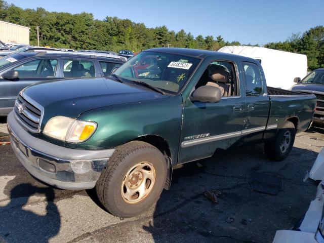 5TBRN3411YS001107 - 2000 TOYOTA TUNDRA ACCESS CAB SR5 GREEN photo 1