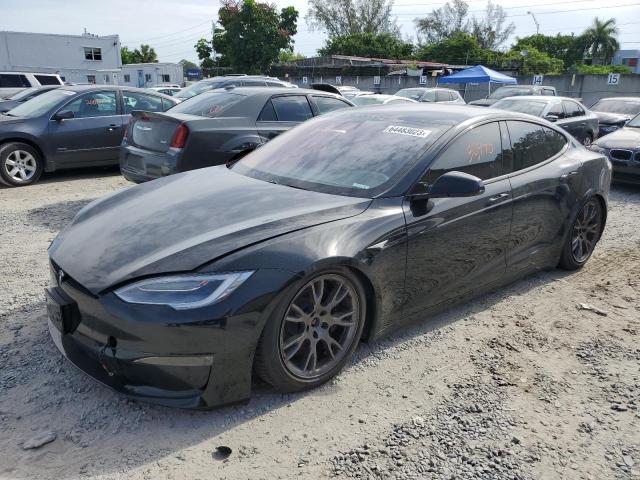 5YJSA1E50NF461658 - 2022 TESLA MODEL S Սև լուսանկար 1