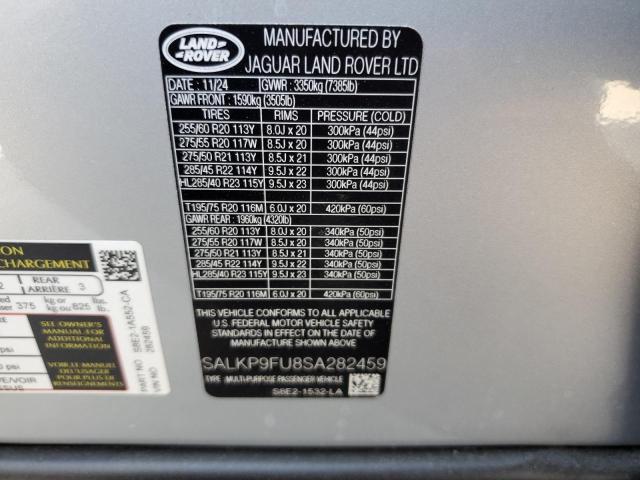 SALKP9FU8SA282459 - 2025 LAND ROVER RANGE ROVE SE SILVER photo 14