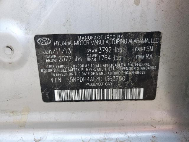 5NPDH4AE8DH363750 - 2013 HYUNDAI ELANTRA GLS SILVER photo 12