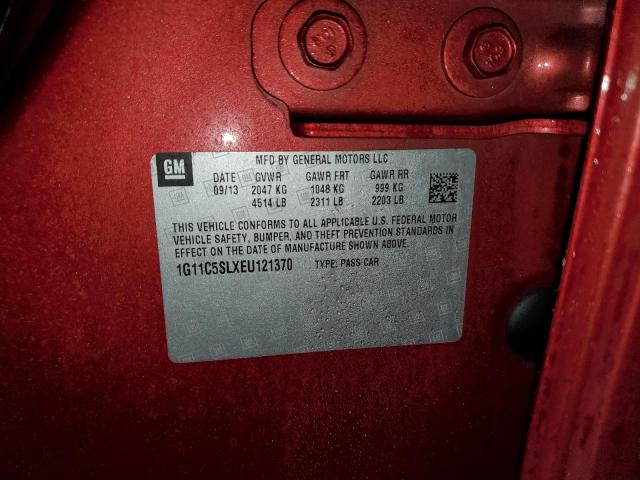 1G11C5SLXEU121370 - 2014 CHEVROLET MALIBU 1LT 红色 照片 12