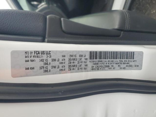 1C4RJFAGXJC288080 - 2018 JEEP GRAND CHER LAREDO თეთრი ფოტო 13