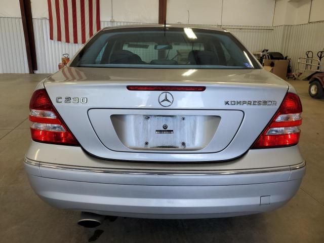 WDBRF40J35A676223 - 2005 MERCEDES-BENZ C 230K SPORT SEDAN SILVER photo 6