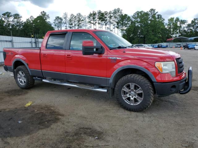 1FTPW14V29FA80484 - 2009 FORD F150 SUPERCREW RED photo 4