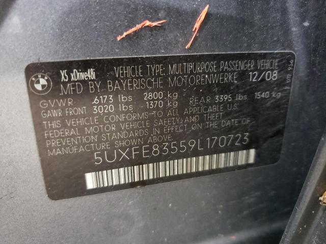 5UXFE83559L170723 - 2009 BMW X5 XDRIVE48I Grafit foto 13