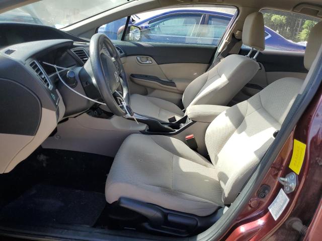 19XFB2F51EE226789 - 2014 HONDA CIVIC LX Bordo foto 7