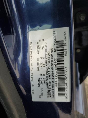 JM1BJ245321502702 - 2002 MAZDA PROTEGE PR5 蓝色 照片 12
