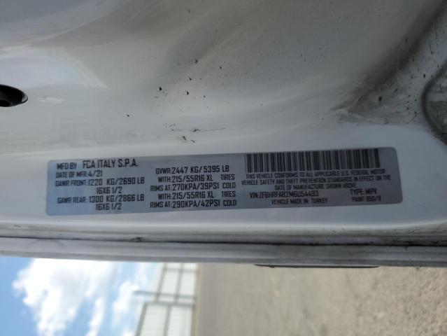 ZFBHRFAB2M6U54493 - 2021 RAM PROMASTER თეთრი ფოტო 13