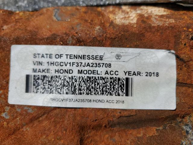 1HGCV1F37JA235708 - 2018 HONDA ACCORD SPORT BURN photo 12