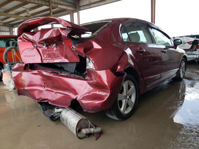 2HGFA16998H532858 - 2008 HONDA CIVIC EXL BURGUNDY photo 3