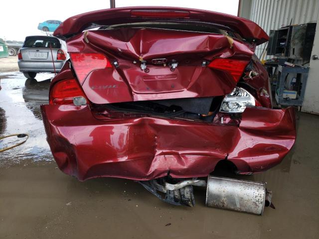 2HGFA16998H532858 - 2008 HONDA CIVIC EXL BURGUNDY photo 6