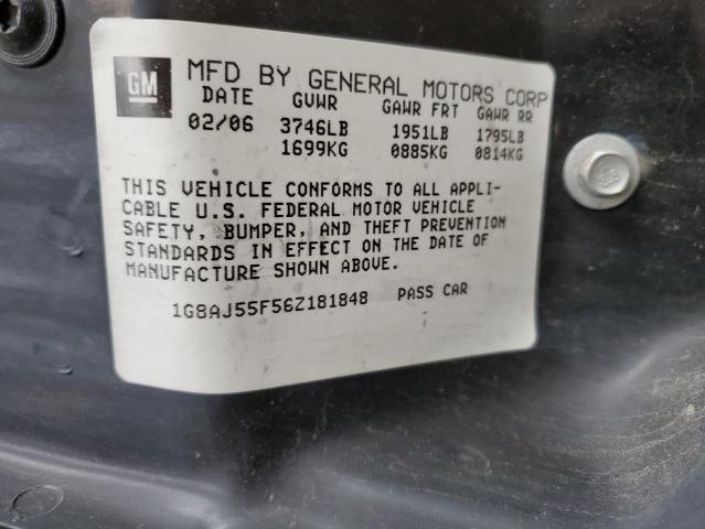 1G8AJ55F56Z181848 - 2006 SATURN ION LEVEL 2 GREEN photo 12