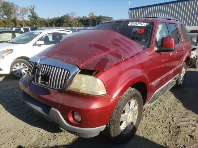 5LMEU88H44ZJ02740 - 2004 LINCOLN AVIATOR 栗色 照片 2