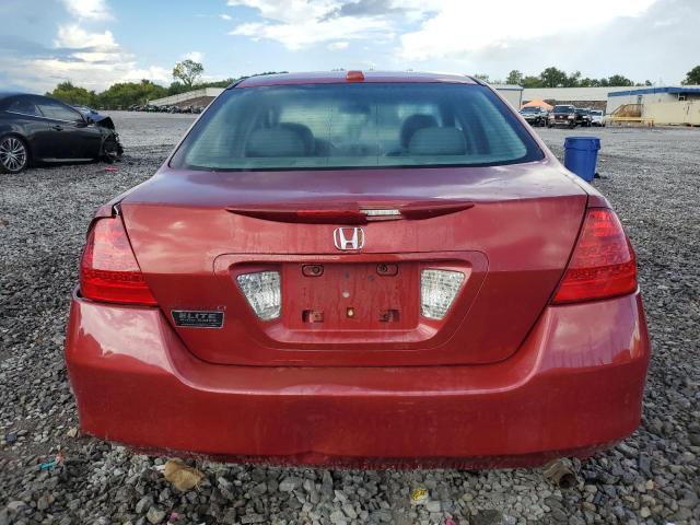1HGCM56877A007075 - 2007 HONDA ACCORD EX RED photo 6